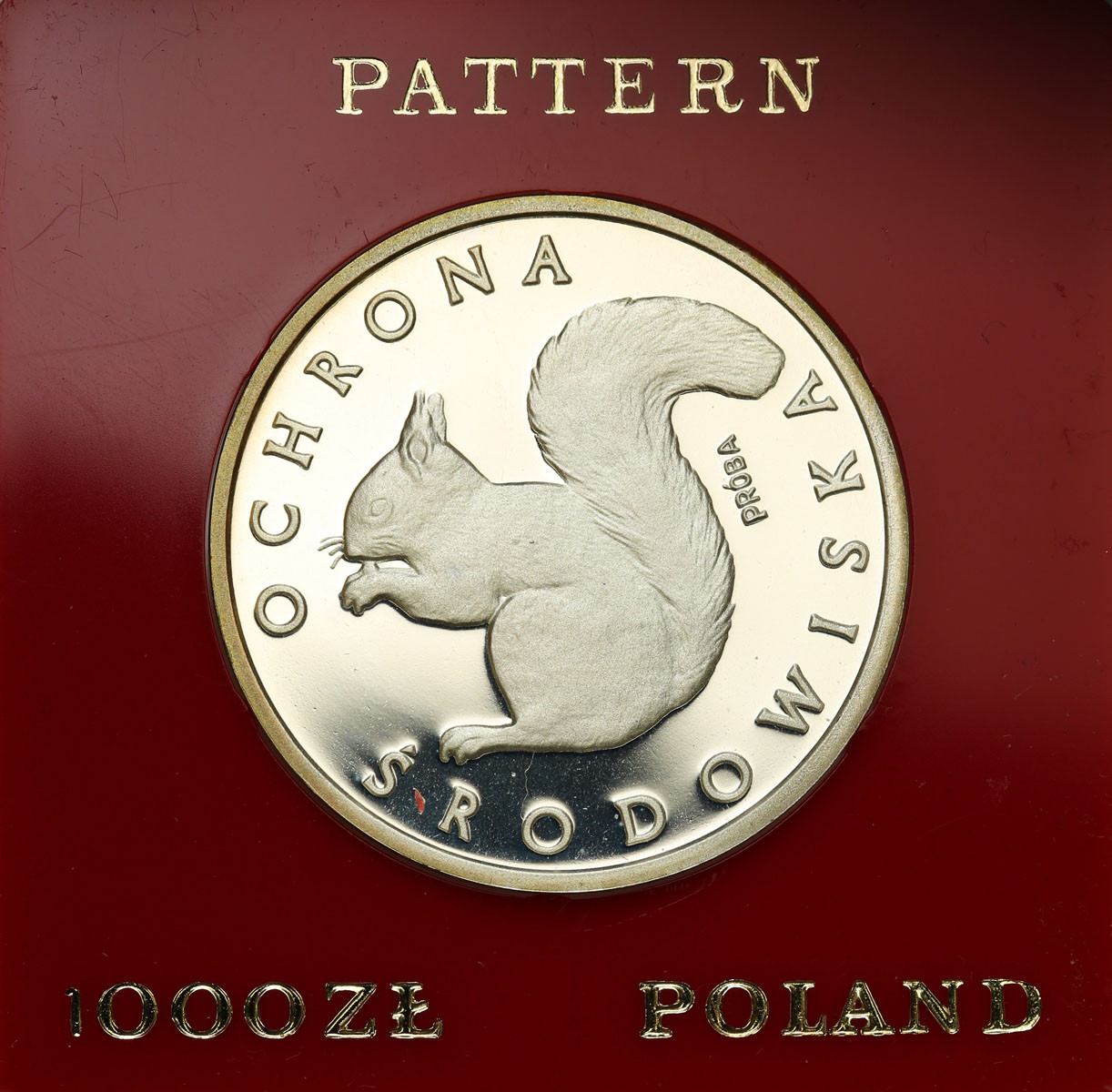 PRL. PRÓBA srebro 1000 złotych 1985 Wiewiórka